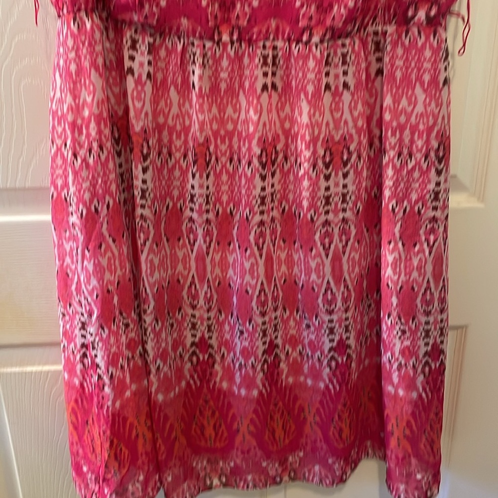 dress barn 18 W diamond pinks ,burgundy , dress - Picture 14 of 16